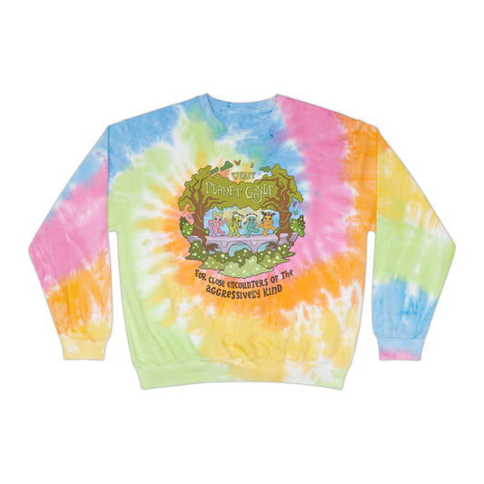 Visit Planet Gayle - Unisex Tie-Dye Sweatshirt - Pink