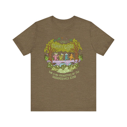 Visit Planet Gayle - Unisex Jersey Short Sleeve Tee - Heather Olive