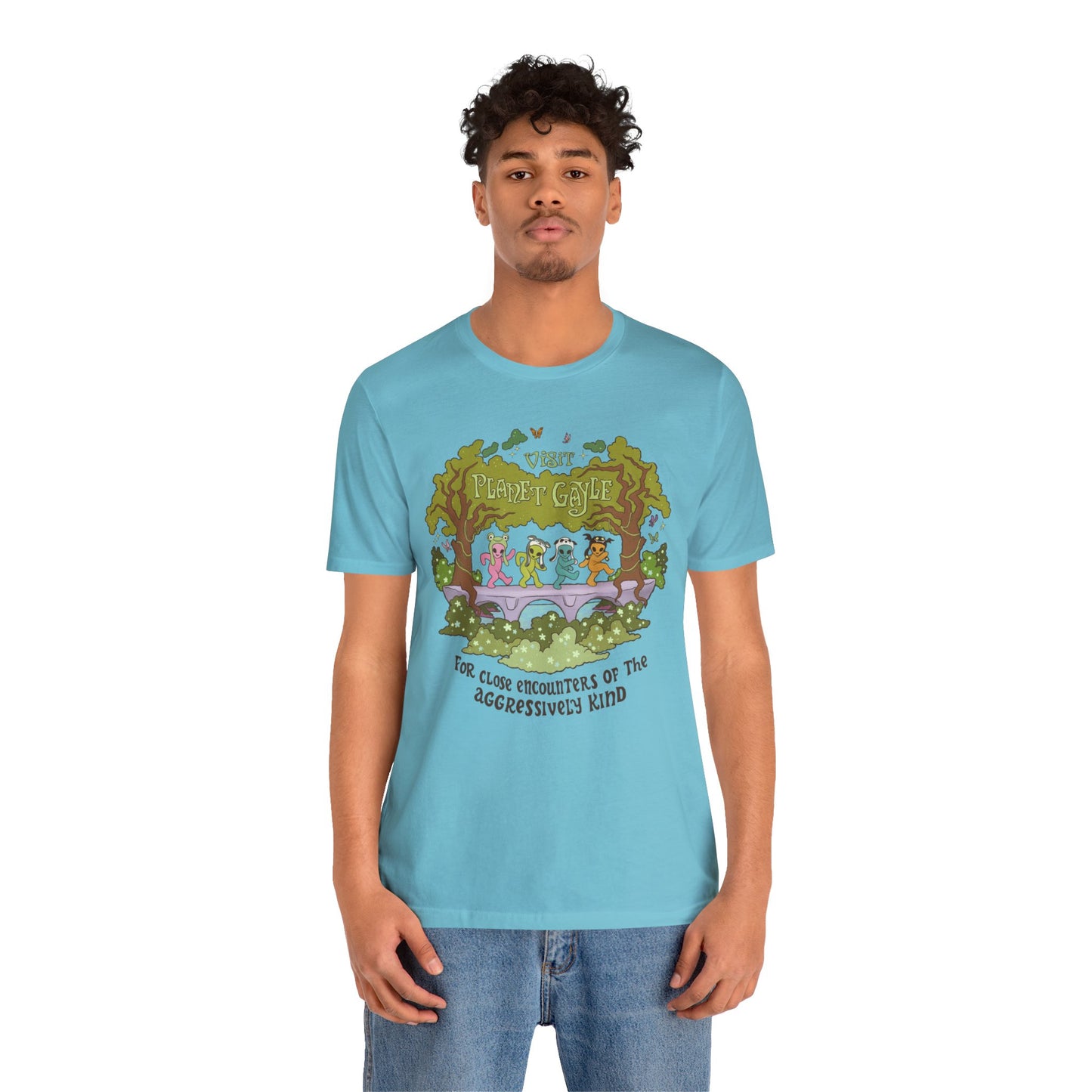 Visit Planet Gayle - Unisex Jersey Short Sleeve Tee - Turquoise